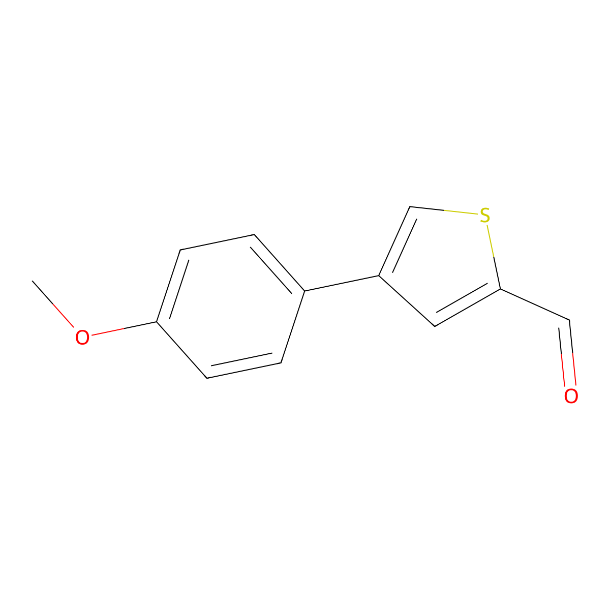 4-(4-Methoxyphenyl)-2-thiophenecarbaldehyde molecular structure, CAS 79757-70-3