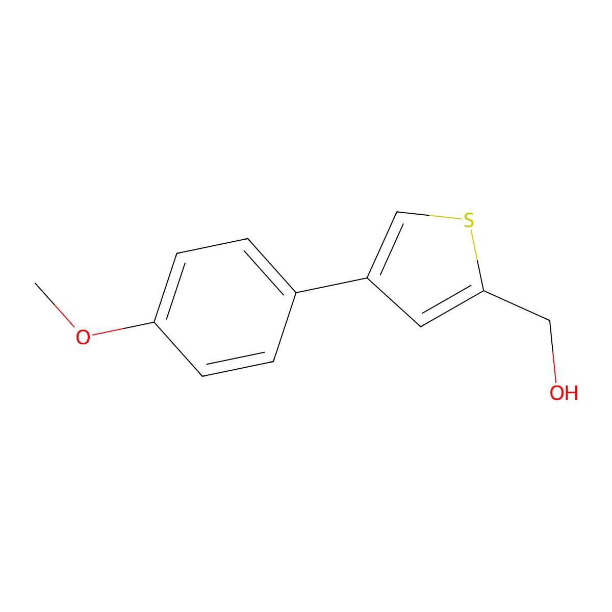 (4-(4-Methoxyphenyl)thiophen-2-yl)methanol molecular structure, CAS 79757-72-5