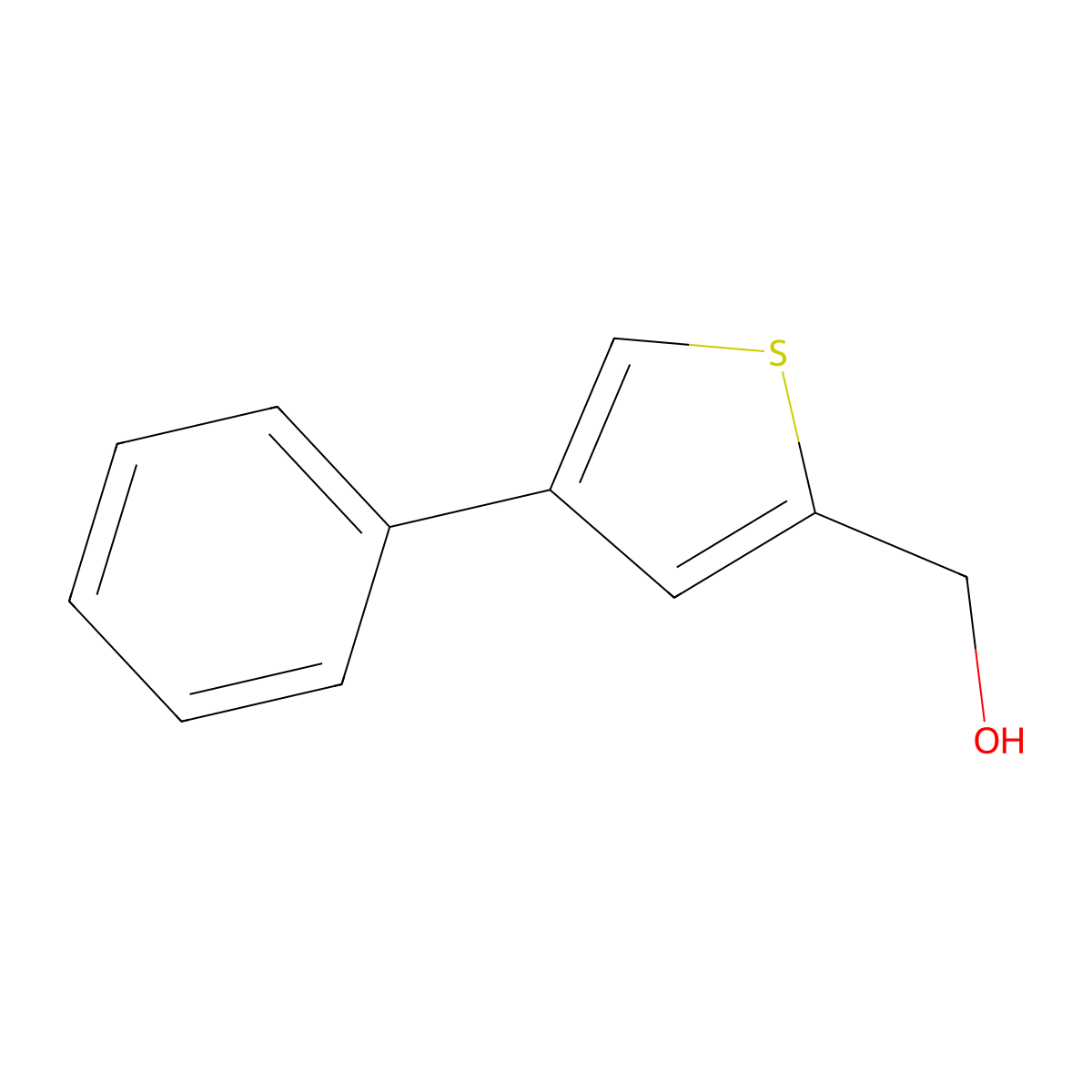 (4-Phenylthiophen-2-yl)methanol molecular structure, CAS 79757-76-9