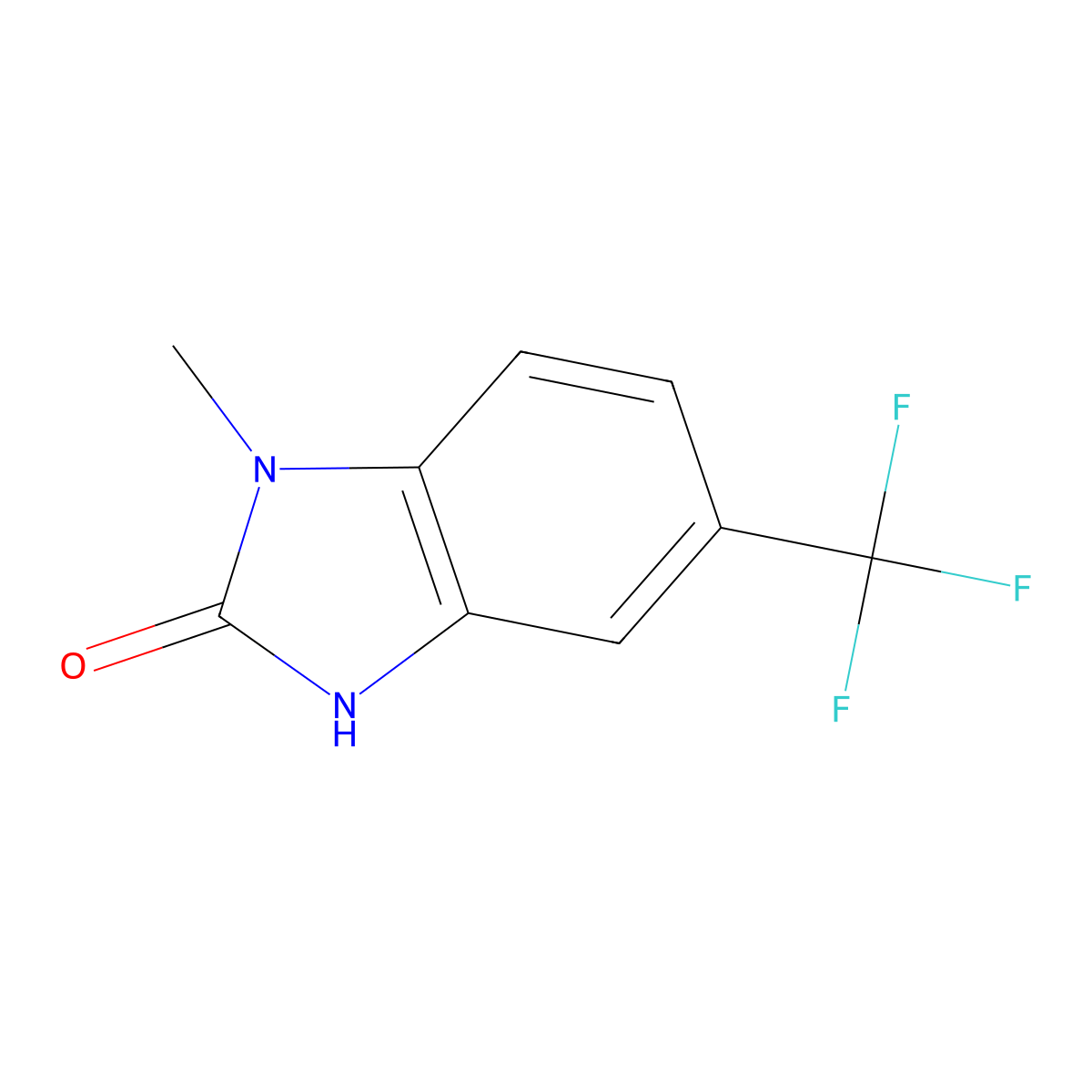 1-Methyl-5-(trifluoromethyl)-3H-1,3-benzodiazol-2-one molecular structure, CAS 79759-90-3