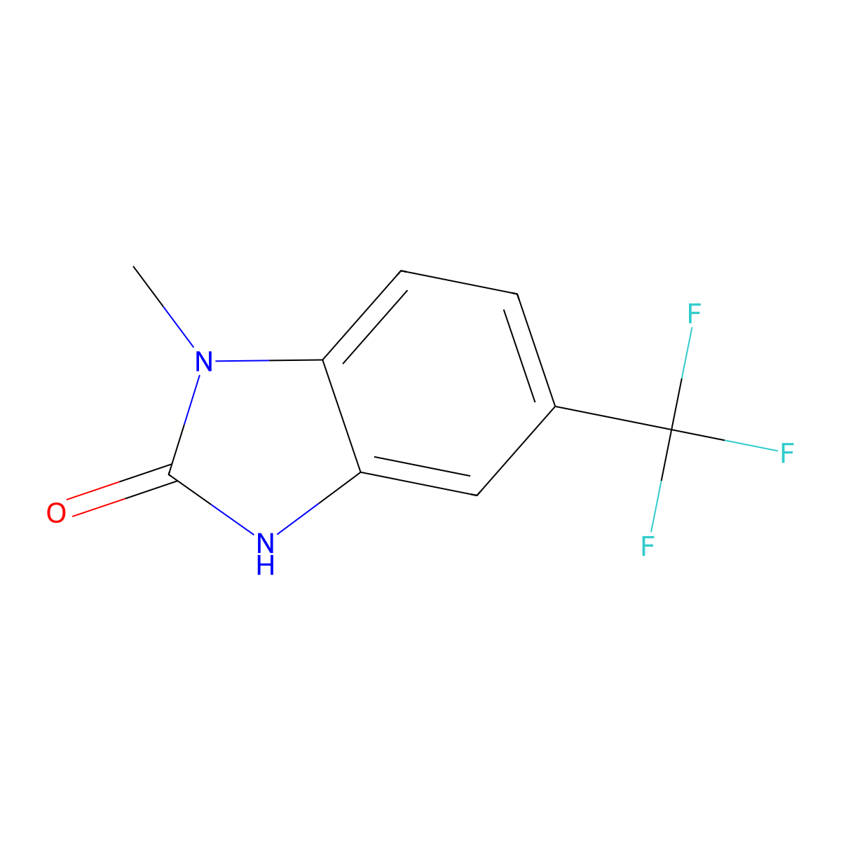 1-Methyl-5-(trifluoromethyl)-3H-1,3-benzodiazol-2-one molecular structure, CAS 79759-90-3
