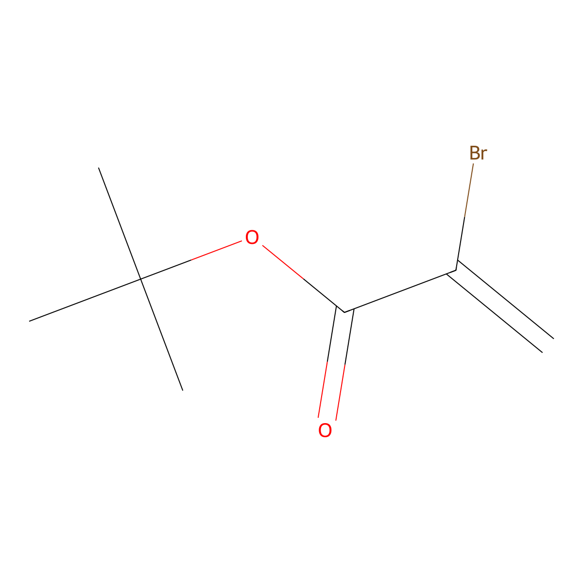 Tert-butyl 2-bromoprop-2-enoate molecular structure, CAS 79762-78-0