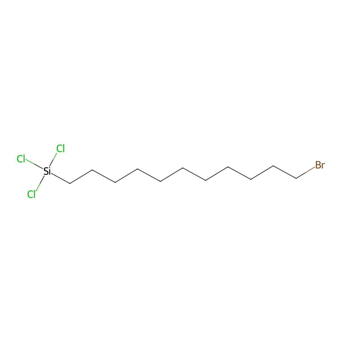 (11-Bromoundecyl)trichlorosilane molecular structure, CAS 79769-48-5