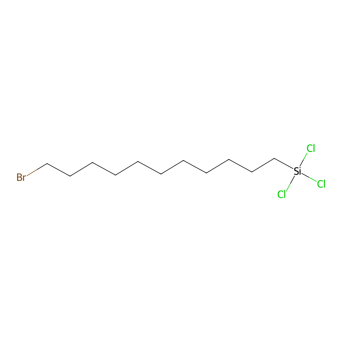 (11-Bromoundecyl)trichlorosilane molecular structure, CAS 79769-48-5