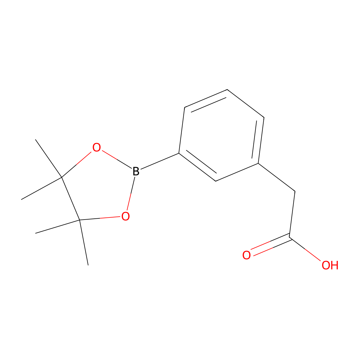 2-(3-(Tetramethyl-1,3,2-dioxaborolan-2-yl)phenyl)acetic acid molecular structure, CAS 797755-05-6