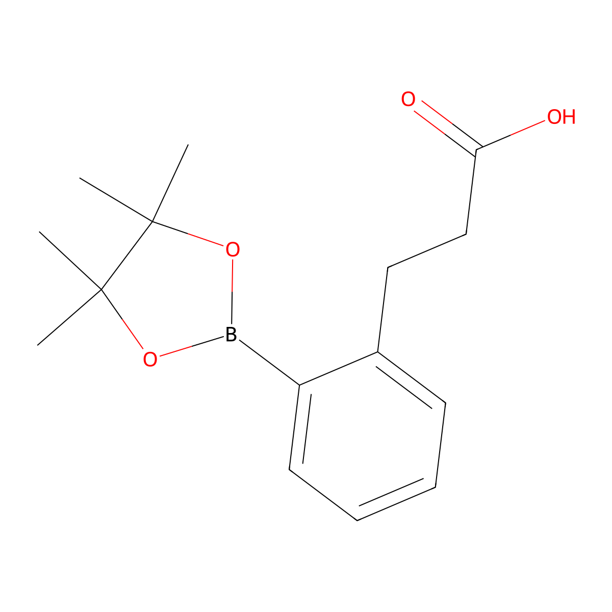 3-(2-(4,4,5,5-Tetramethyl-1,3,2-dioxaborolan-2-yl)phenyl)propanoic acid molecular structure, CAS 797756-39-9