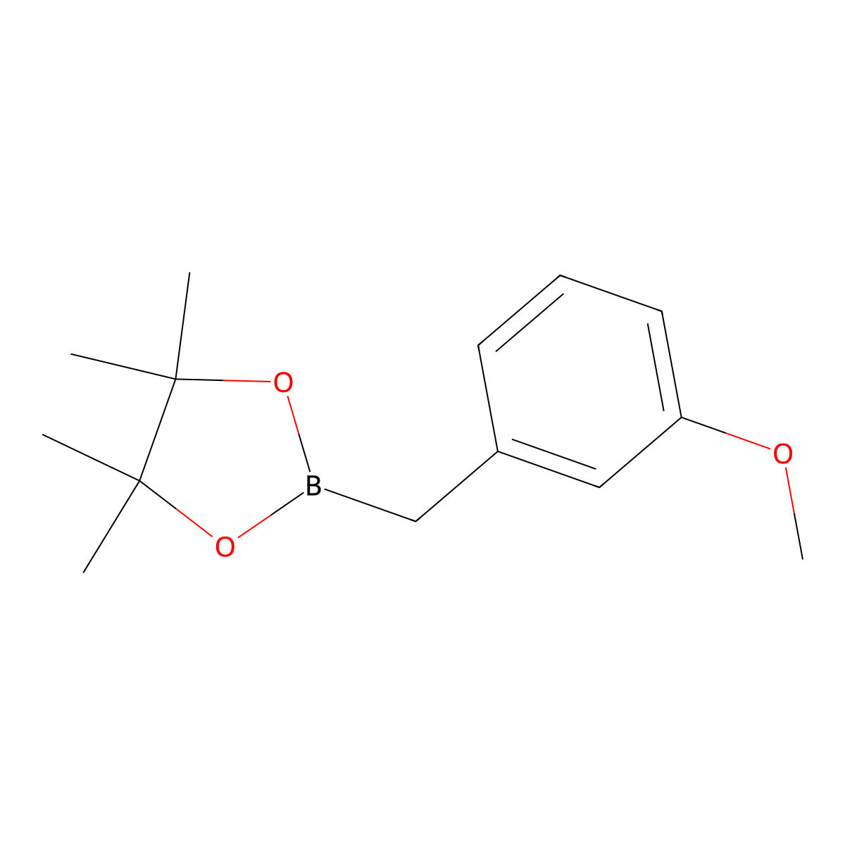 2-[(3-Methoxyphenyl)methyl]-4,4,5,5-tetramethyl-1,3,2-dioxaborolane molecular structure, CAS 797762-23-3