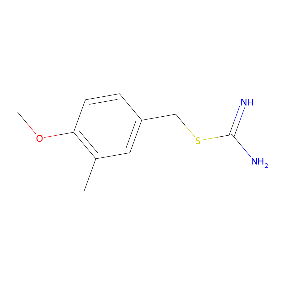 4-Methoxy-3-methylbenzyl carbamimidothioate molecular structure, CAS 797764-26-2