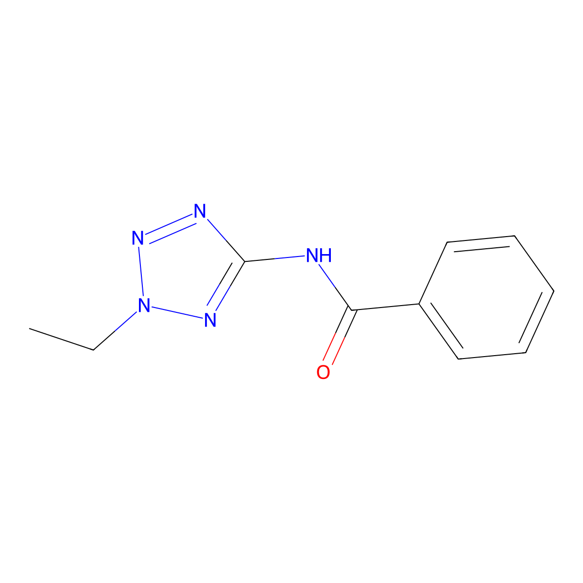N-(2-ethyltetrazol-5-yl)benzamide molecular structure, CAS 797767-76-1
