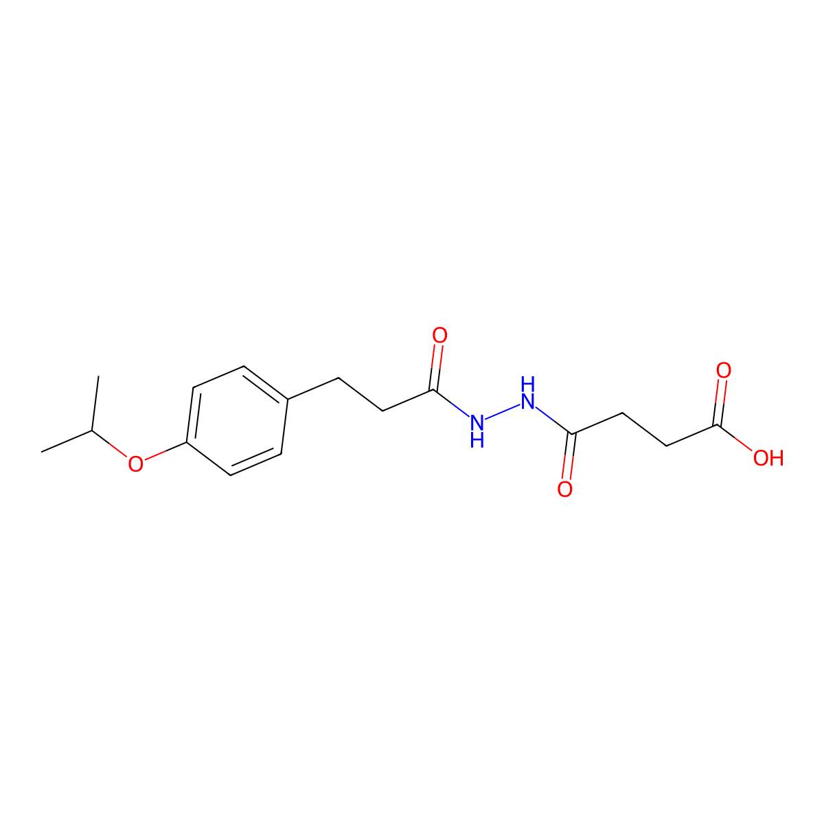 4-Oxo-4-[2-[3-(4-propan-2-yloxyphenyl)propanoyl]hydrazinyl]butanoic acid molecular structure, CAS 797768-12-8