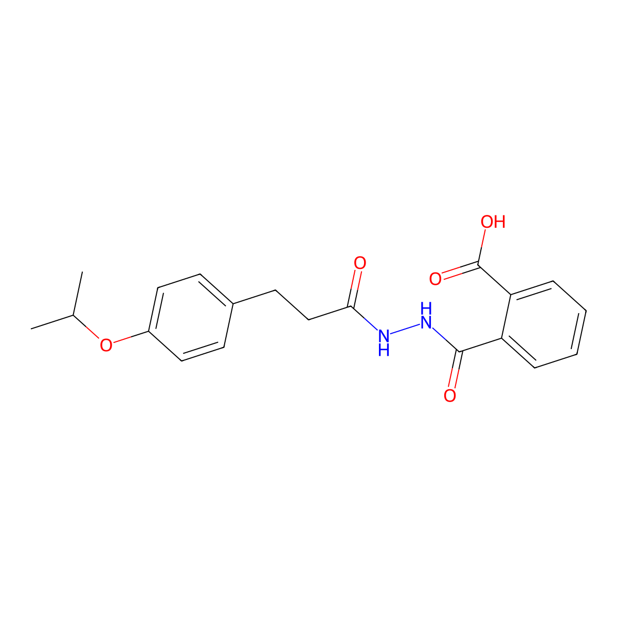 2-[[3-(4-propan-2-yloxyphenyl)propanoylamino]carbamoyl]benzoic Acid molecular structure, CAS 797769-46-1