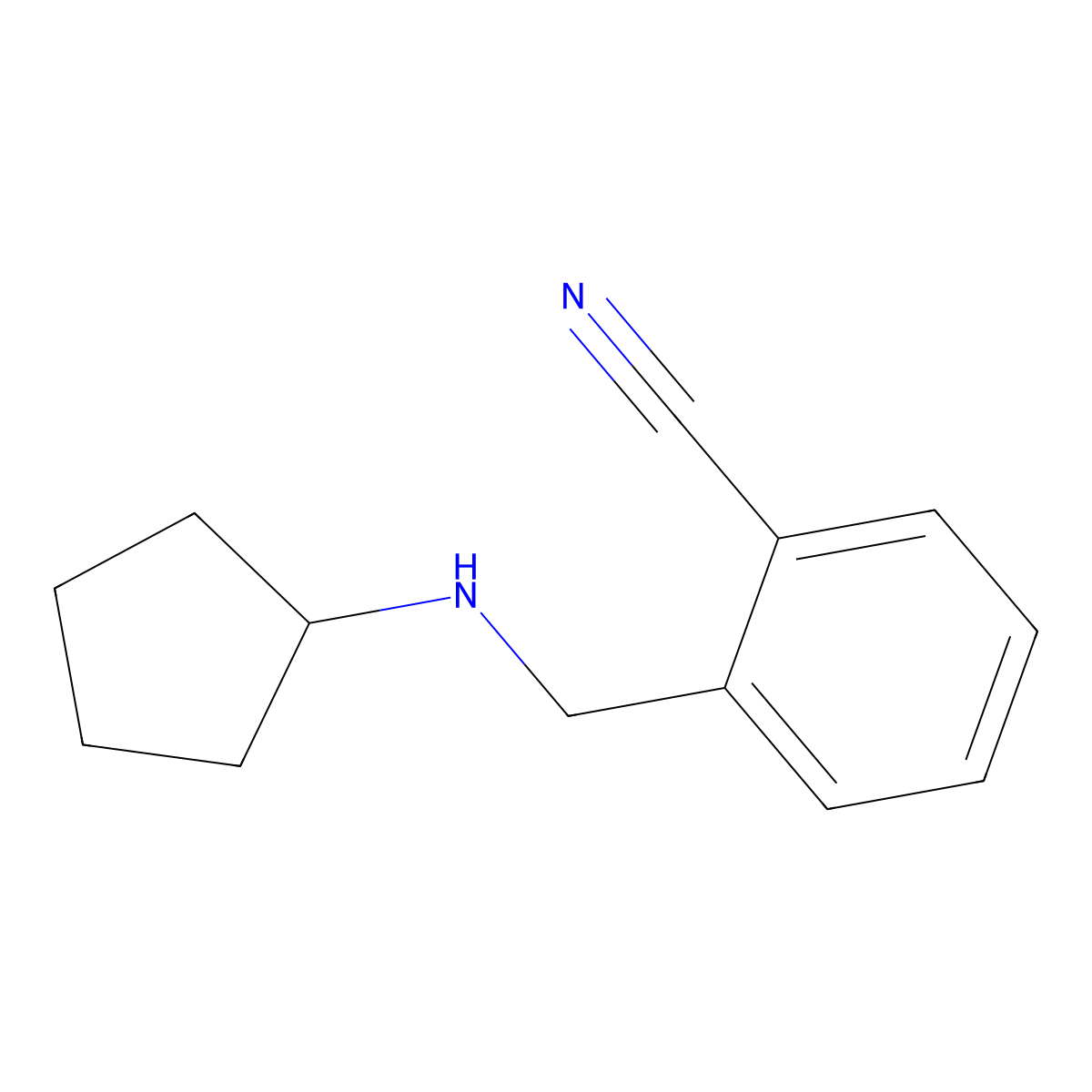 2-[(Cyclopentylamino)methyl]benzonitrile molecular structure, CAS 797769-47-2