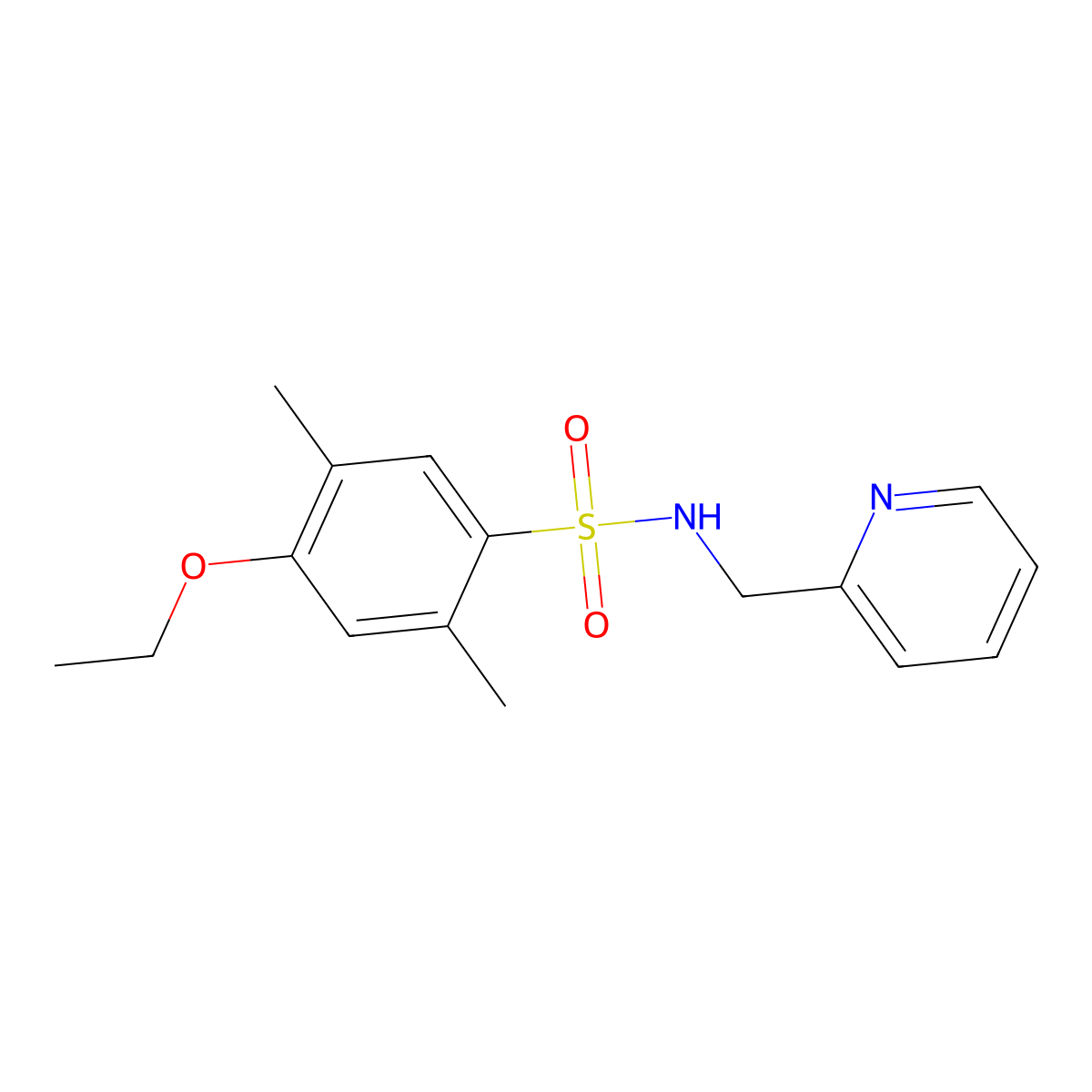 4-Ethoxy-2,5-dimethyl-N-pyridin-2-ylmethyl-benzenesulfonamide molecular structure, CAS 797769-68-7