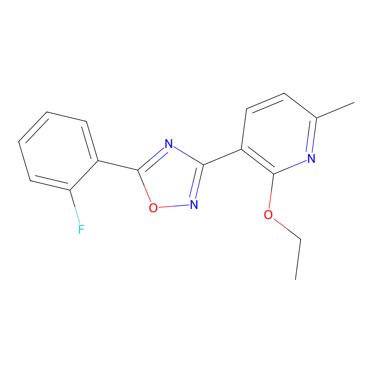 3-(2-Ethoxy-6-methylpyridin-3-yl)-5-(2-fluorophenyl)-1,2,4-oxadiazole molecular structure, CAS 797771-54-1