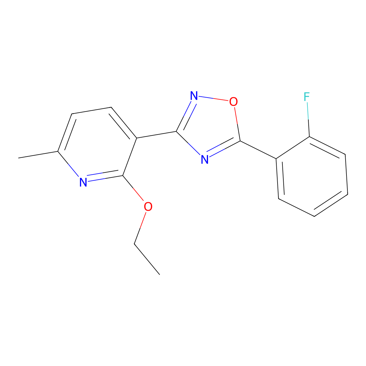 3-(2-Ethoxy-6-methylpyridin-3-yl)-5-(2-fluorophenyl)-1,2,4-oxadiazole molecular structure, CAS 797771-54-1