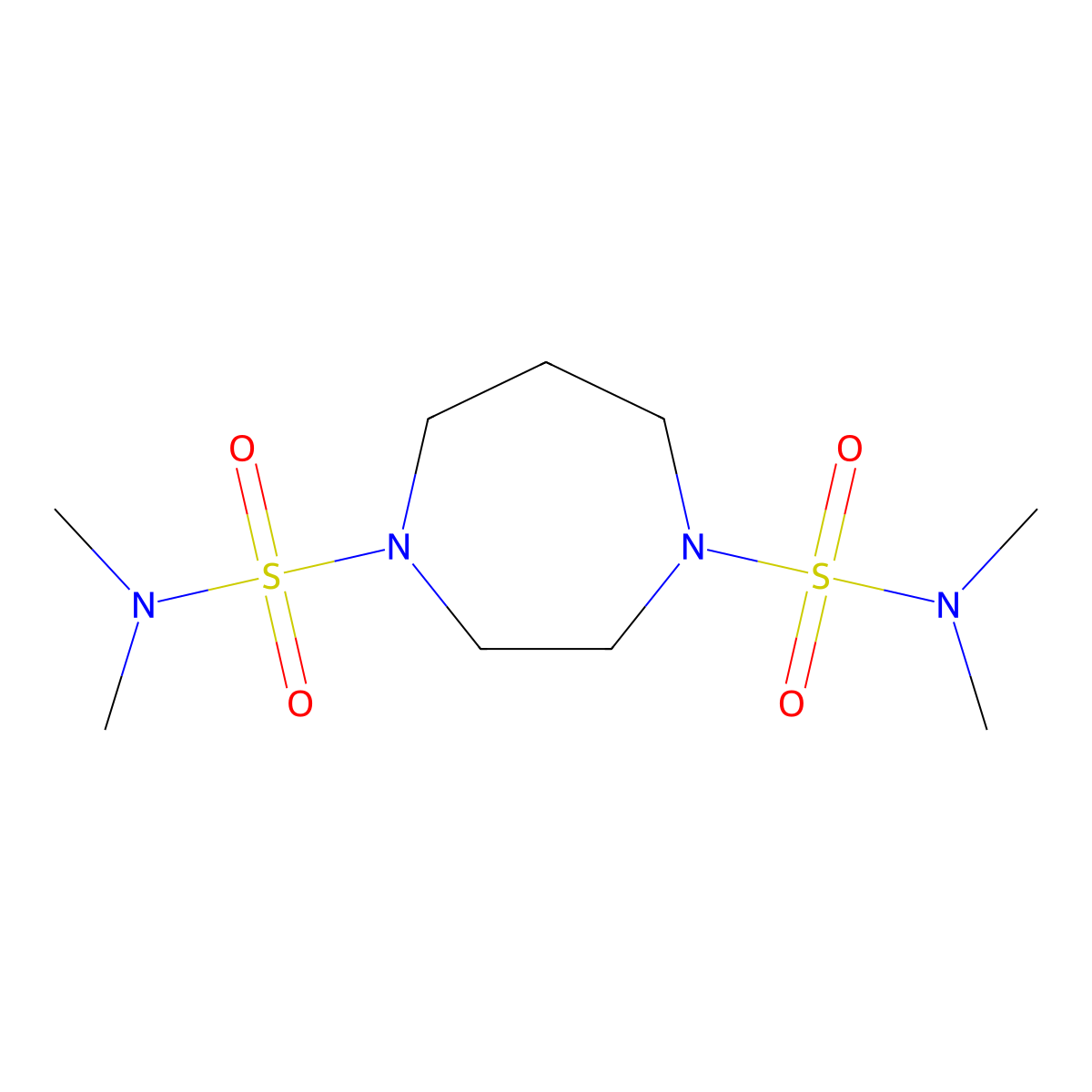 [1,4]Diazepane-1,4-disulfonic acid bis-dimethylamide molecular structure, CAS 797773-17-2