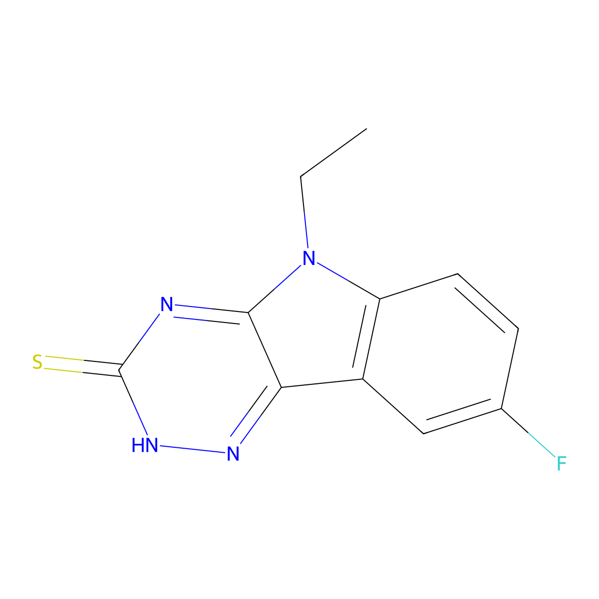 5-Ethyl-8-fluoro-5H-[1,2,4]triazino[5,6-b]indole-3-thiol molecular structure, CAS 797774-97-1