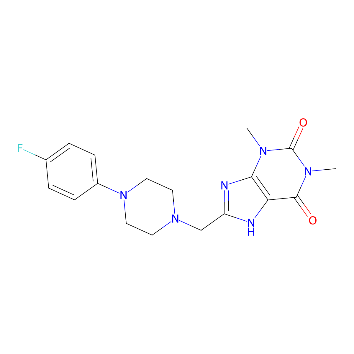 8-{[4-(4-fluorophenyl)piperazin-1-yl]methyl}-1,3-dimethyl-3,9-dihydro-1H-purine-2,6-dione molecular structure, CAS 797775-67-8