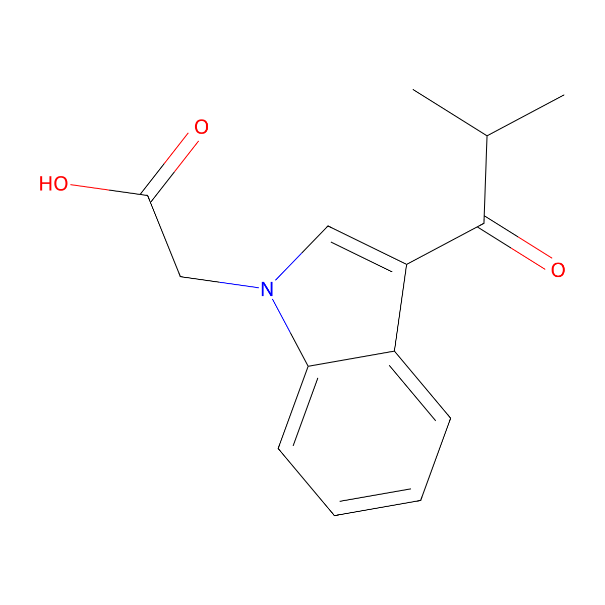 (3-Isobutyryl-indol-1-yl)-acetic acid molecular structure, CAS 797775-86-1