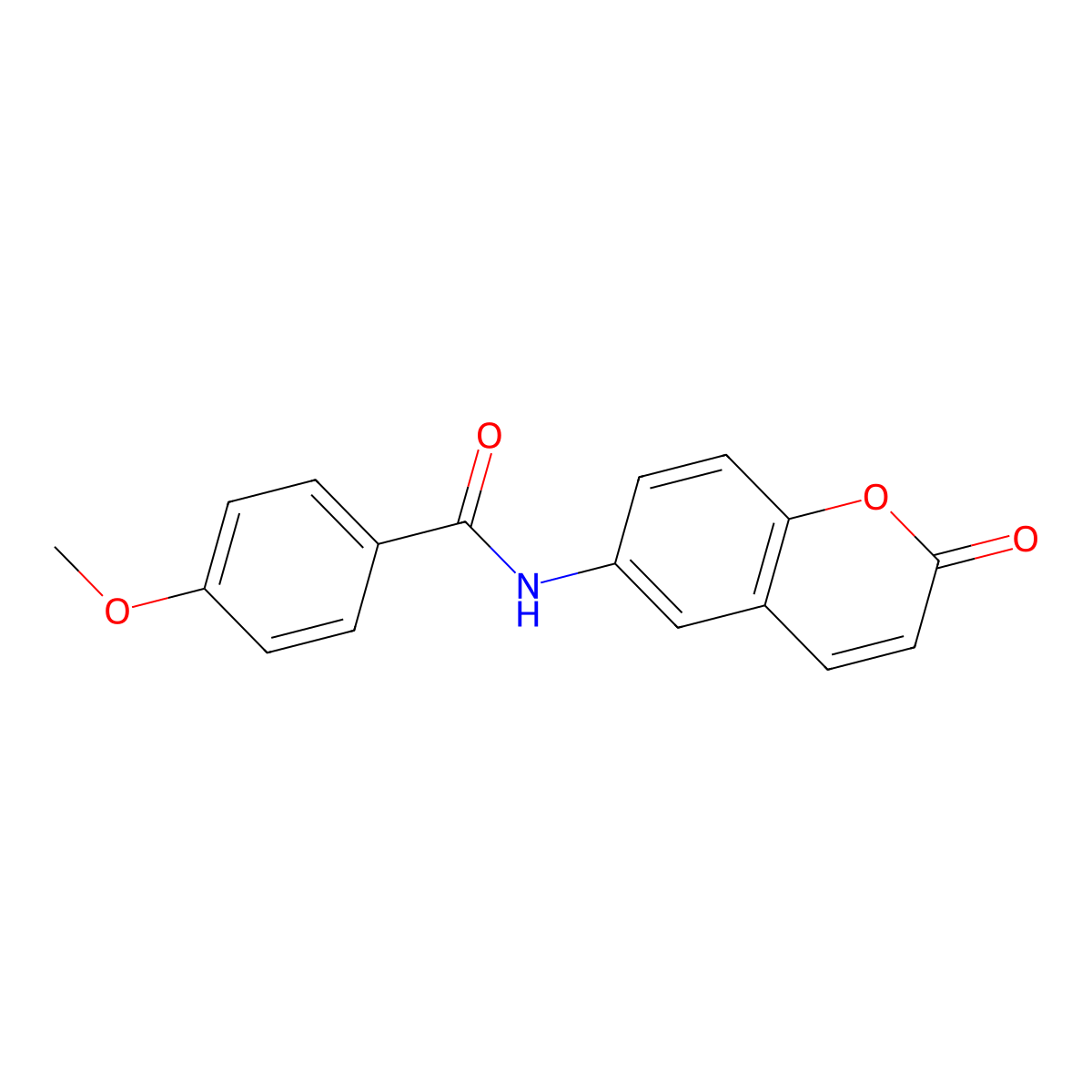 4-methoxy-N-(2-oxo-2H-chromen-6-yl)benzamide molecular structure, CAS 797777-77-6