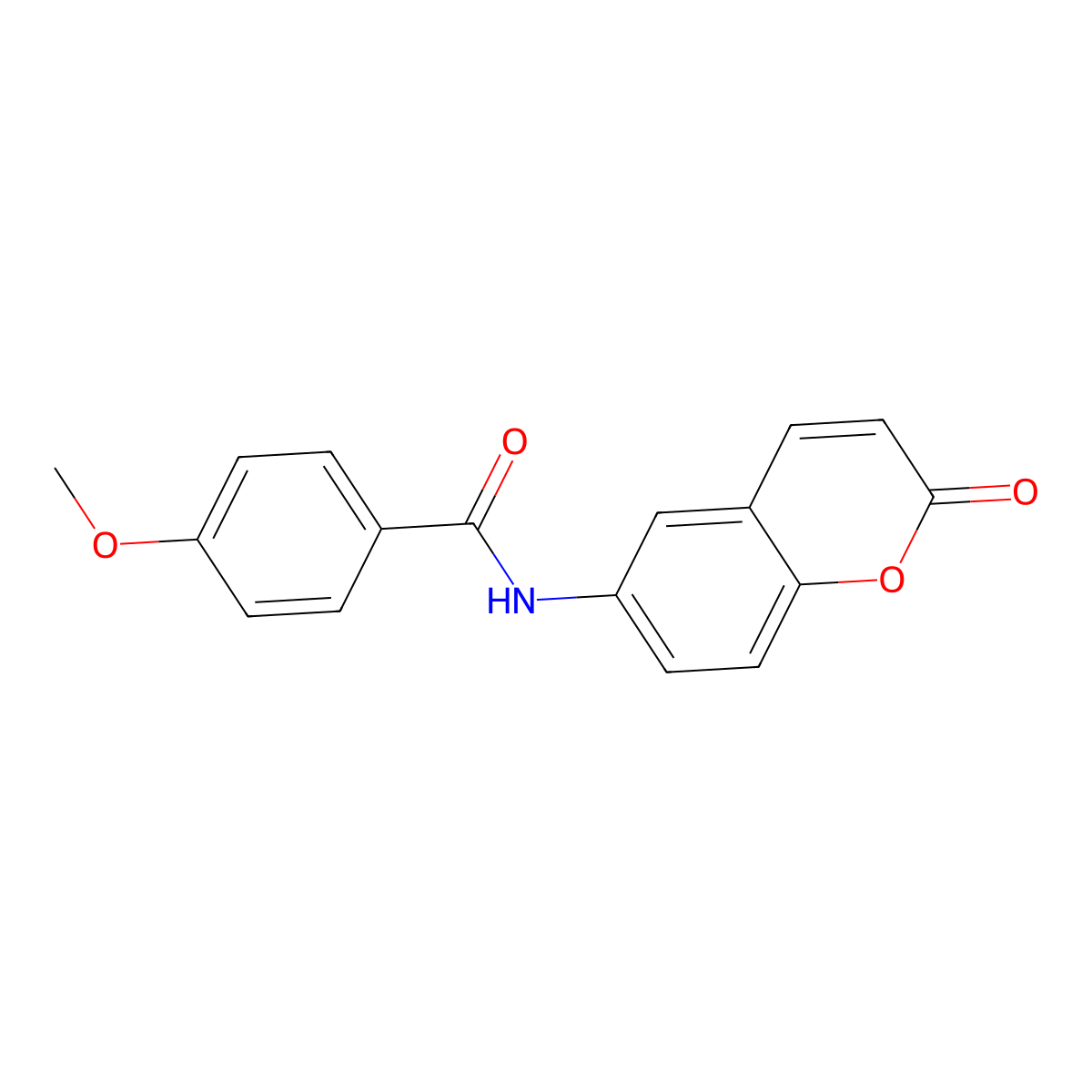 4-methoxy-N-(2-oxo-2H-chromen-6-yl)benzamide molecular structure, CAS 797777-77-6