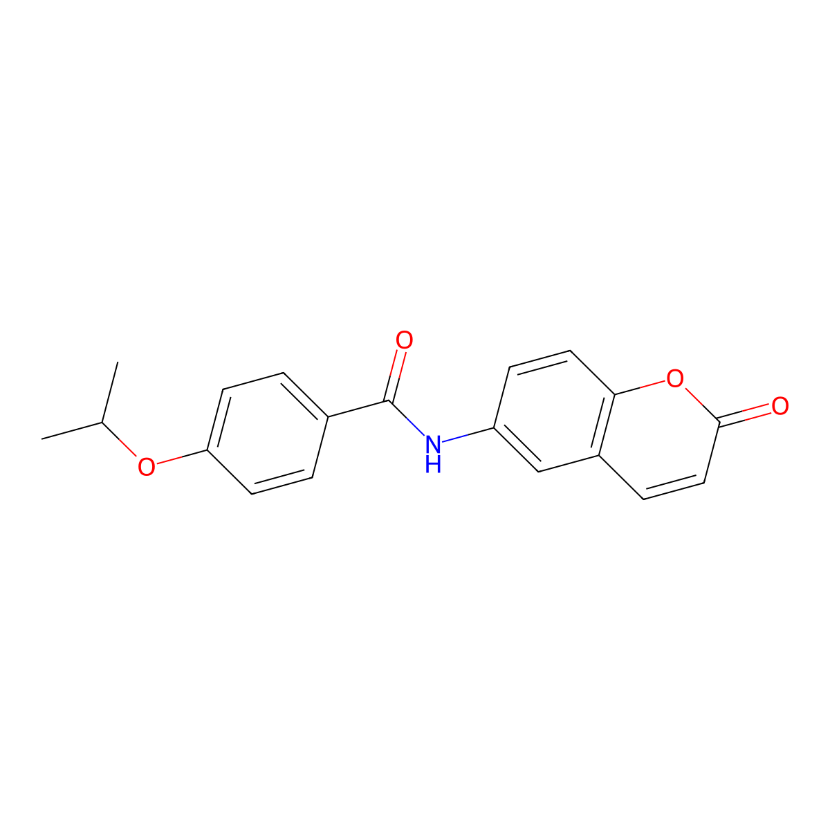 4-isopropoxy-N-(2-oxo-2H-chromen-6-yl)benzamide molecular structure, CAS 797777-83-4