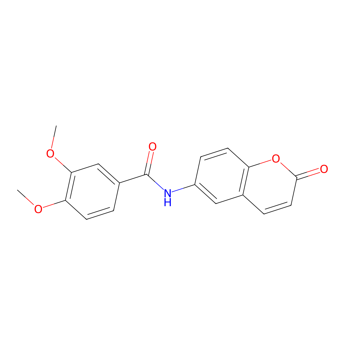 3,4-dimethoxy-N-(2-oxo-2H-chromen-6-yl)benzamide molecular structure, CAS 797777-95-8