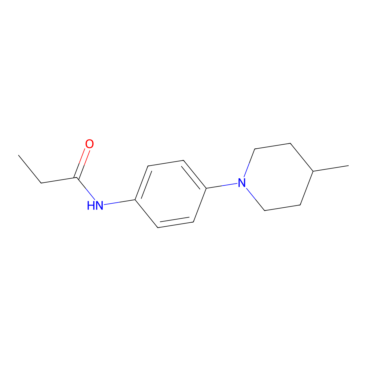 N-[4-(4-methylpiperidin-1-yl)phenyl]propanamide molecular structure, CAS 797777-96-9