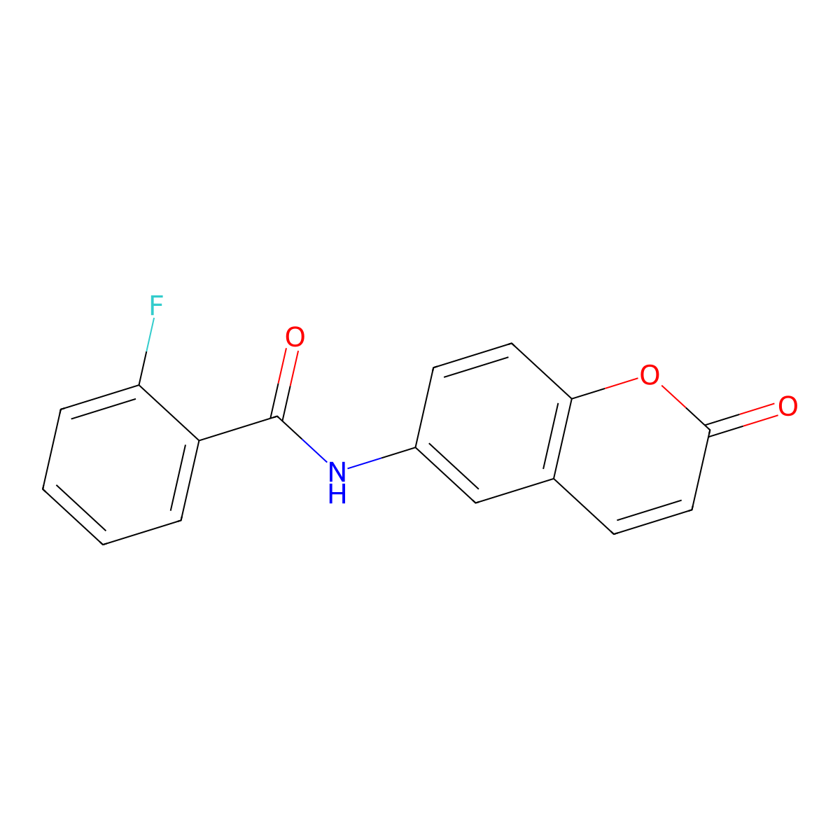 2-fluoro-N-(2-oxo-2H-chromen-6-yl)benzamide molecular structure, CAS 797777-99-2