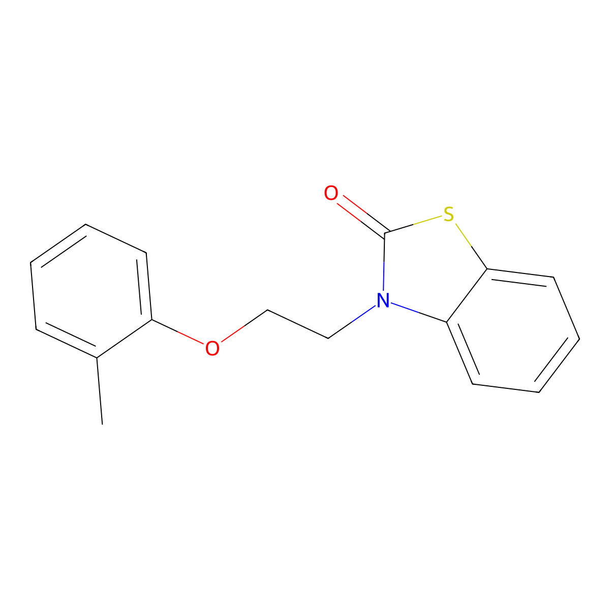3-(2-o-Tolyloxy-ethyl)-3H-benzothiazol-2-one molecular structure, CAS 797780-51-9