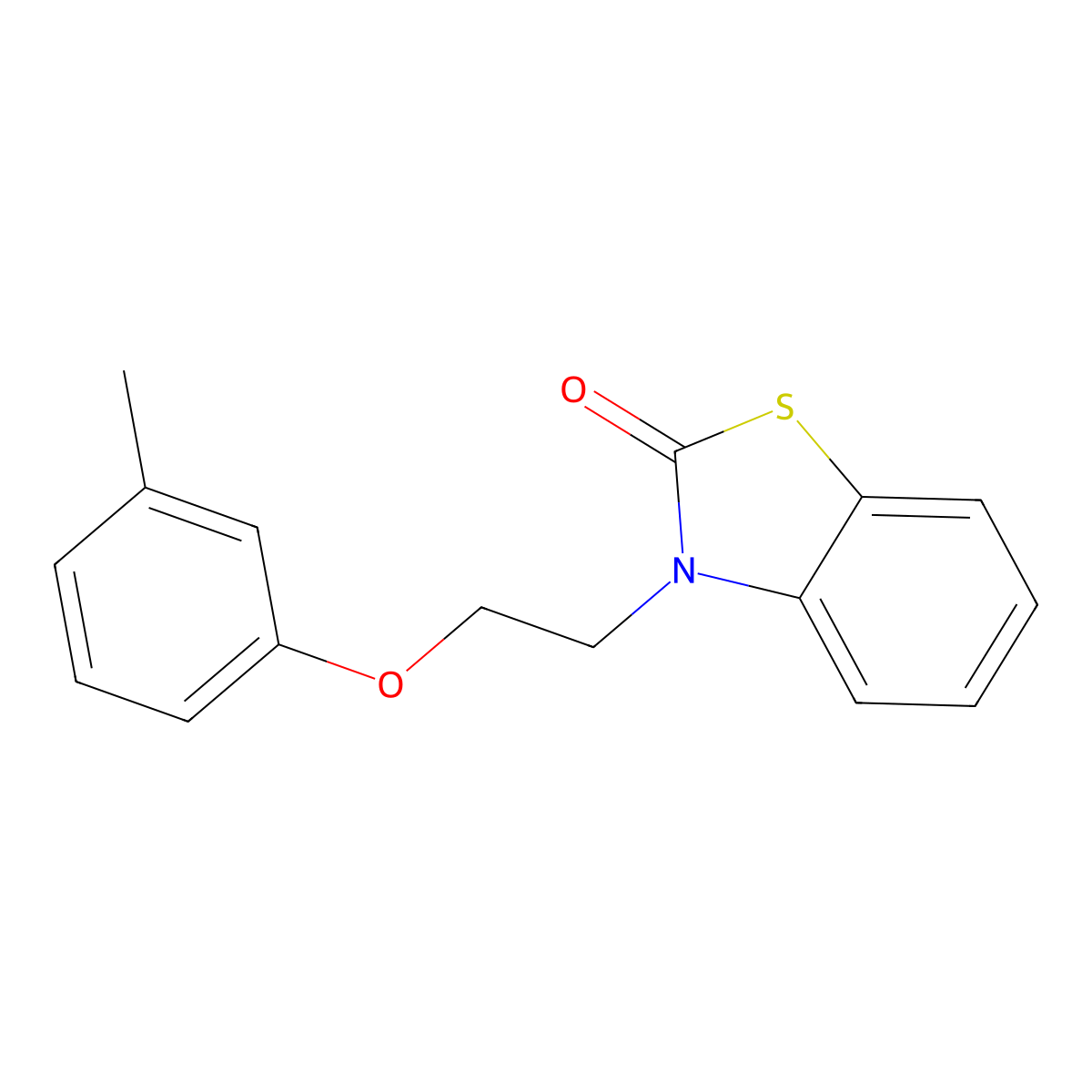 3-[2-(3-Methylphenoxy)ethyl]-1,3-benzothiazol-2-one molecular structure, CAS 797780-52-0