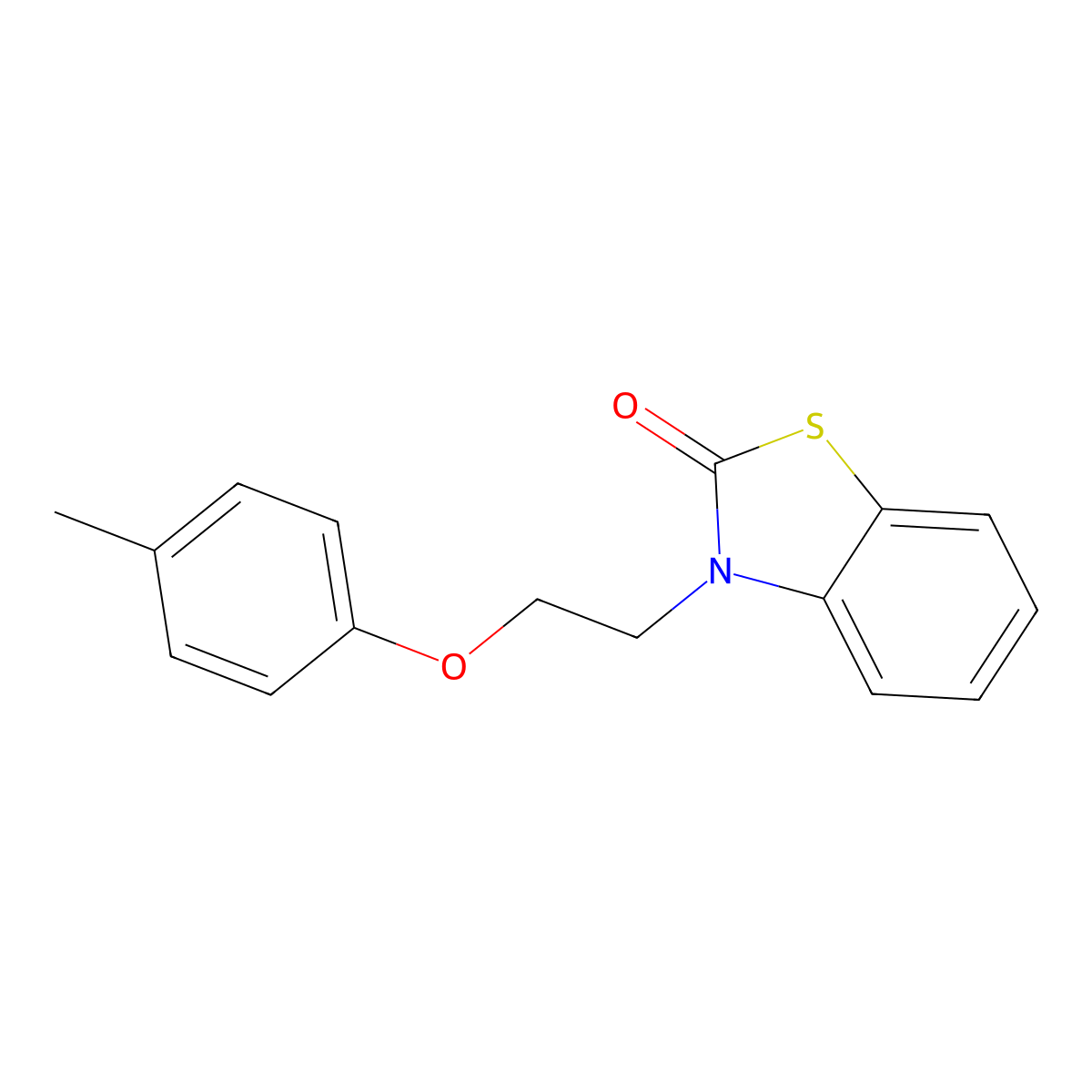 3-[2-(4-Methylphenoxy)ethyl]-1,3-benzothiazol-2-one molecular structure, CAS 797780-53-1
