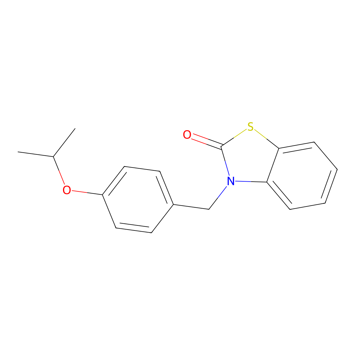 3-(4-isopropoxybenzyl)benzo[d]thiazol-2(3H)-one molecular structure, CAS 797780-60-0