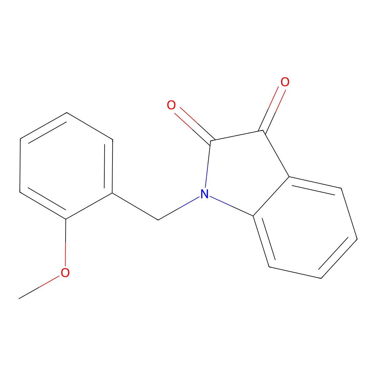 1-(2-methoxybenzyl)-1H-indole-2,3-dione molecular structure, CAS 797780-62-2