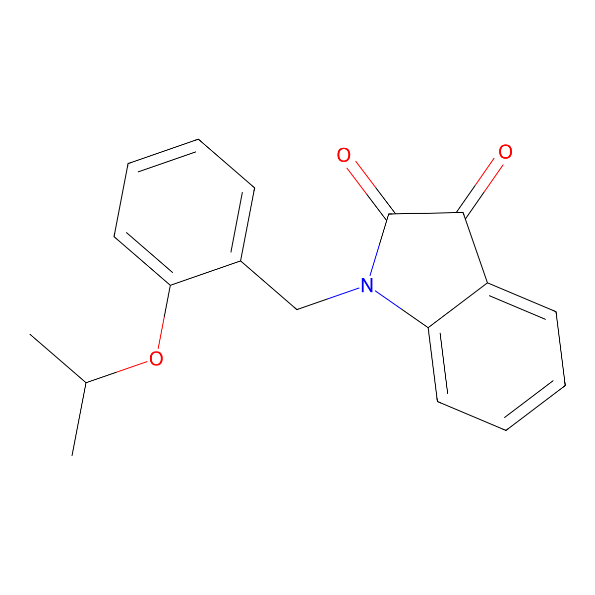 1-[(2-Propan-2-yloxyphenyl)methyl]indole-2,3-dione molecular structure, CAS 797780-63-3