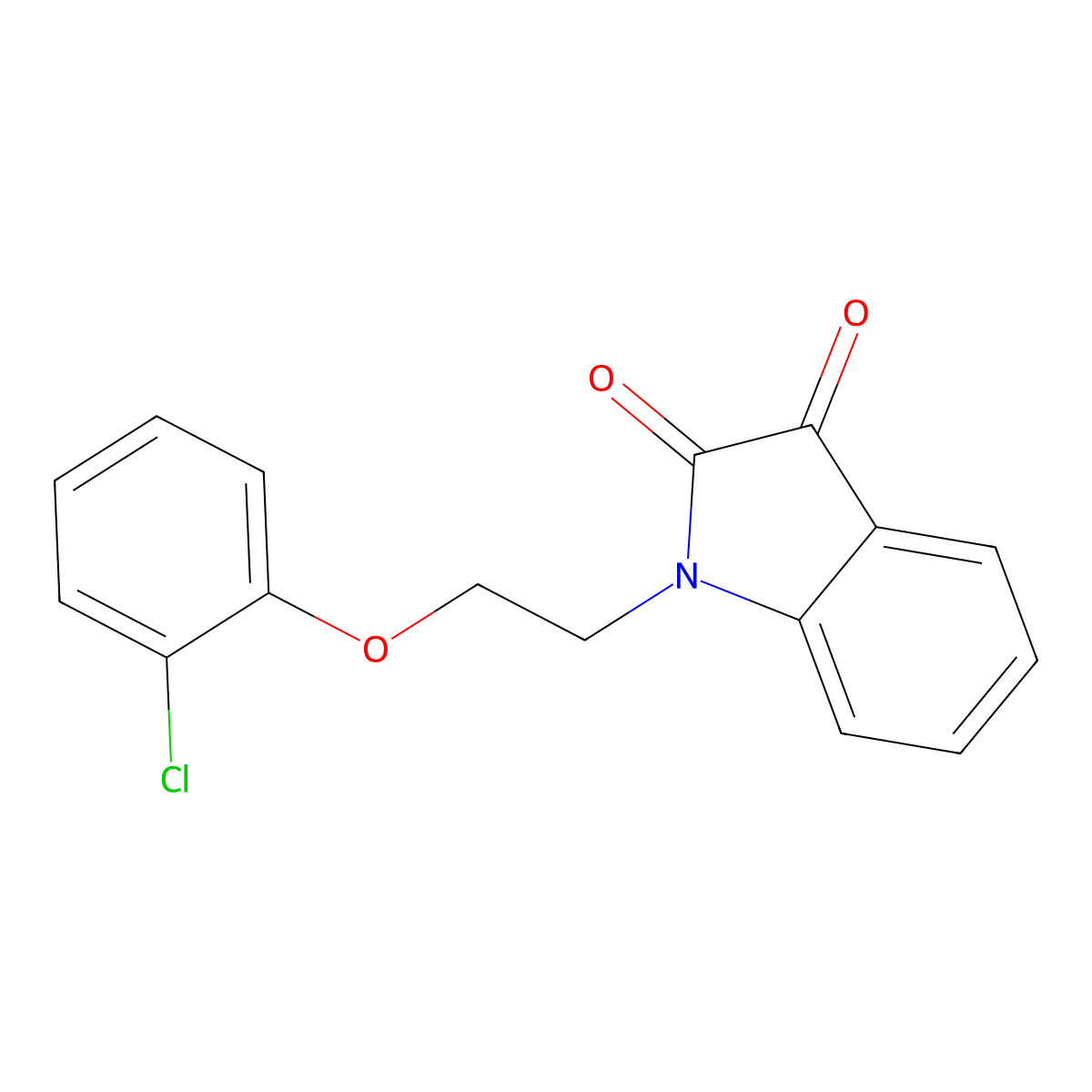 1-[2-(2-Chlorophenoxy)ethyl]indole-2,3-dione molecular structure, CAS 797780-71-3