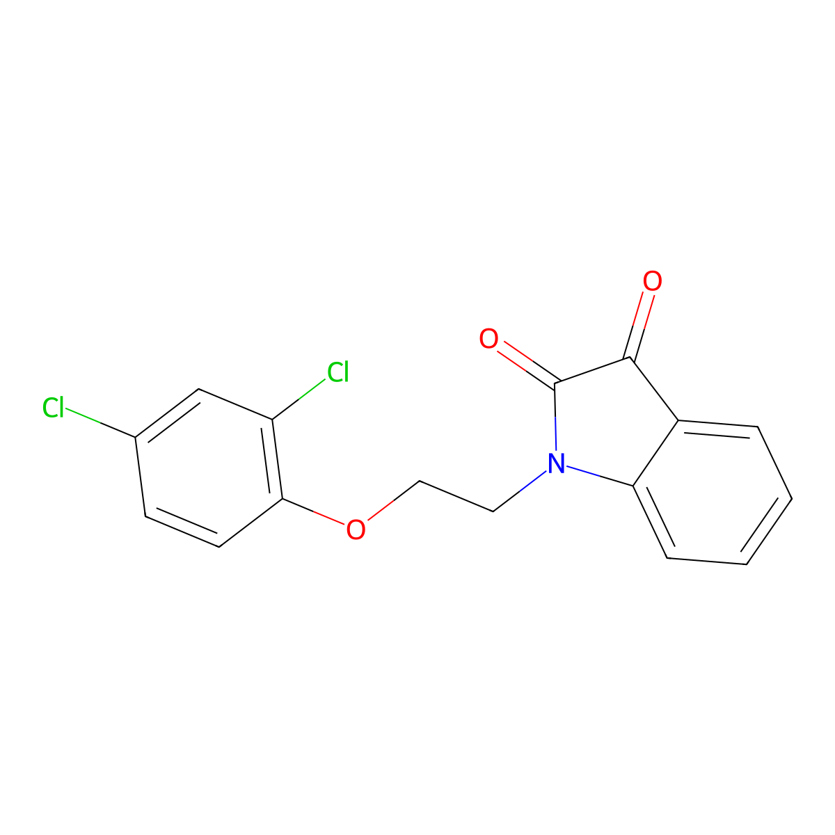 1-(2-(2,4-Dichlorophenoxy)ethyl)indoline-2,3-dione molecular structure, CAS 797780-72-4