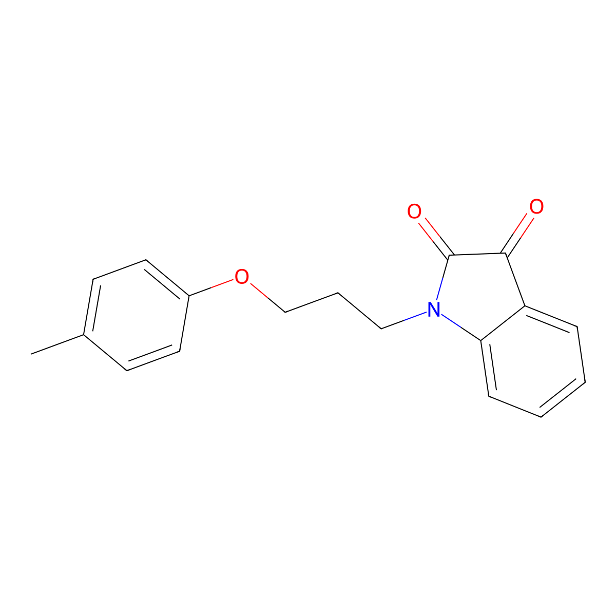 1-[3-(4-Methylphenoxy)propyl]indole-2,3-dione molecular structure, CAS 797780-75-7