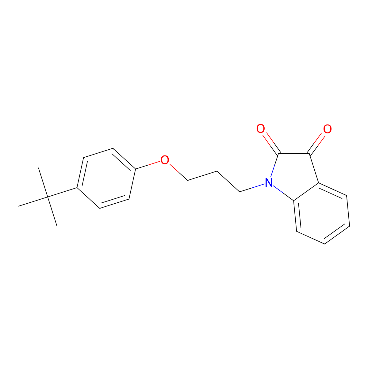 1-[3-(4-Tert-butylphenoxy)propyl]indole-2,3-dione molecular structure, CAS 797780-76-8