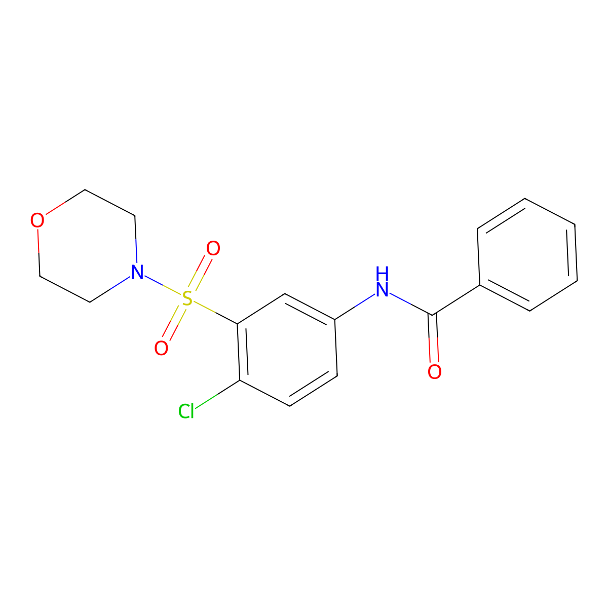 N-(4-chloro-3-morpholin-4-ylsulfonylphenyl)benzamide molecular structure, CAS 797781-56-7