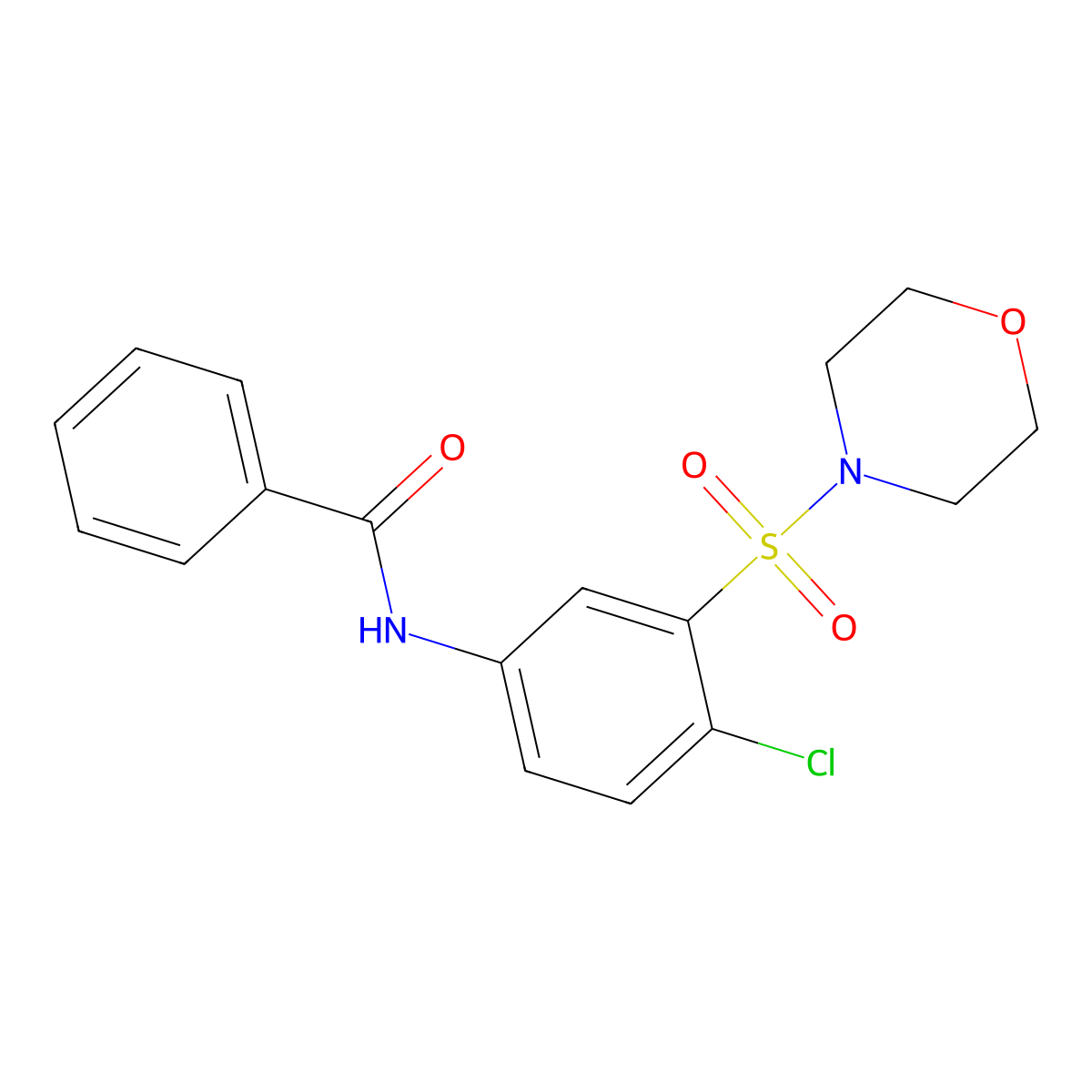 N-(4-chloro-3-morpholin-4-ylsulfonylphenyl)benzamide molecular structure, CAS 797781-56-7