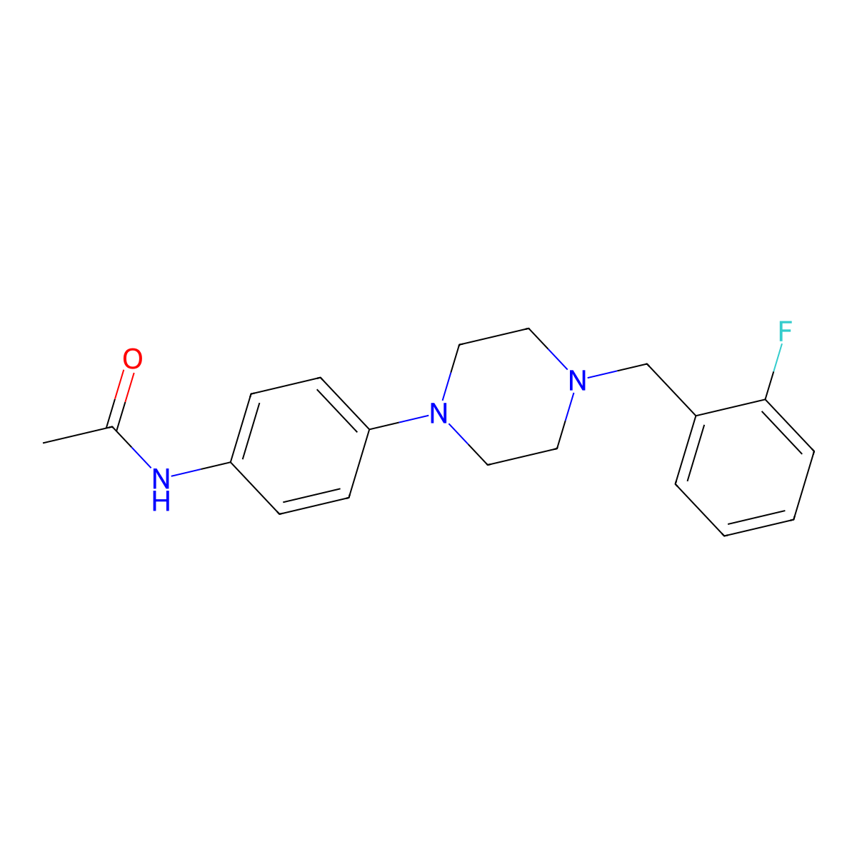 N-{4-[4-(2-Fluoro-benzyl)-piperazin-1-yl]-phenyl}-acetamide molecular structure, CAS 797781-63-6