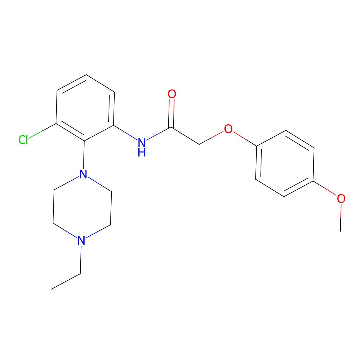 N-[3-chloro-2-(4-ethylpiperazin-1-yl)phenyl]-2-(4-methoxyphenoxy)acetamide molecular structure, CAS 797782-16-2