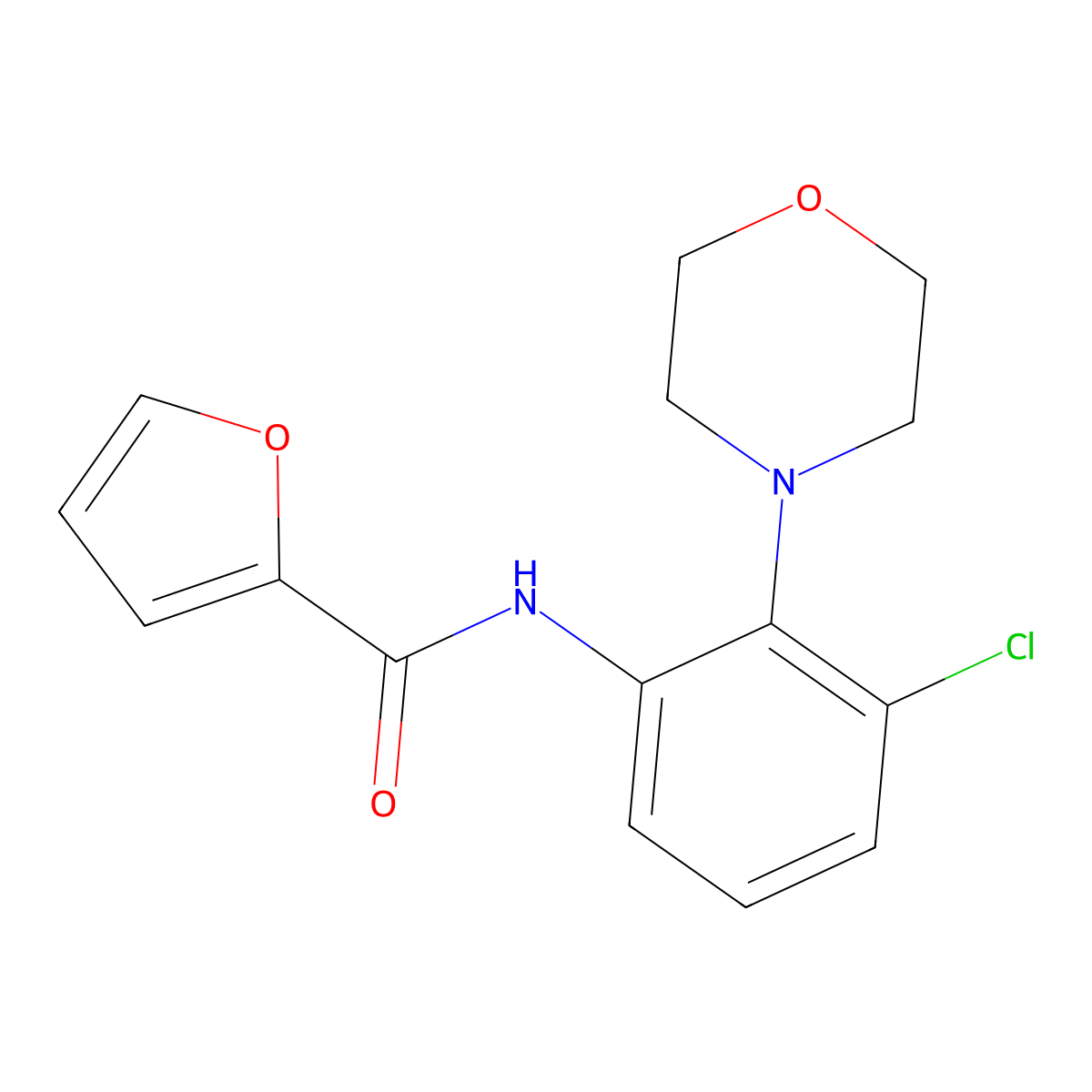 N-[3-chloro-2-(4-morpholinyl)phenyl]-2-furamide molecular structure, CAS 797782-19-5