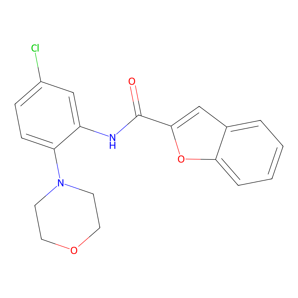 N-(5-chloro-2-morpholin-4-ylphenyl)-1-benzofuran-2-carboxamide molecular structure, CAS 797782-21-9
