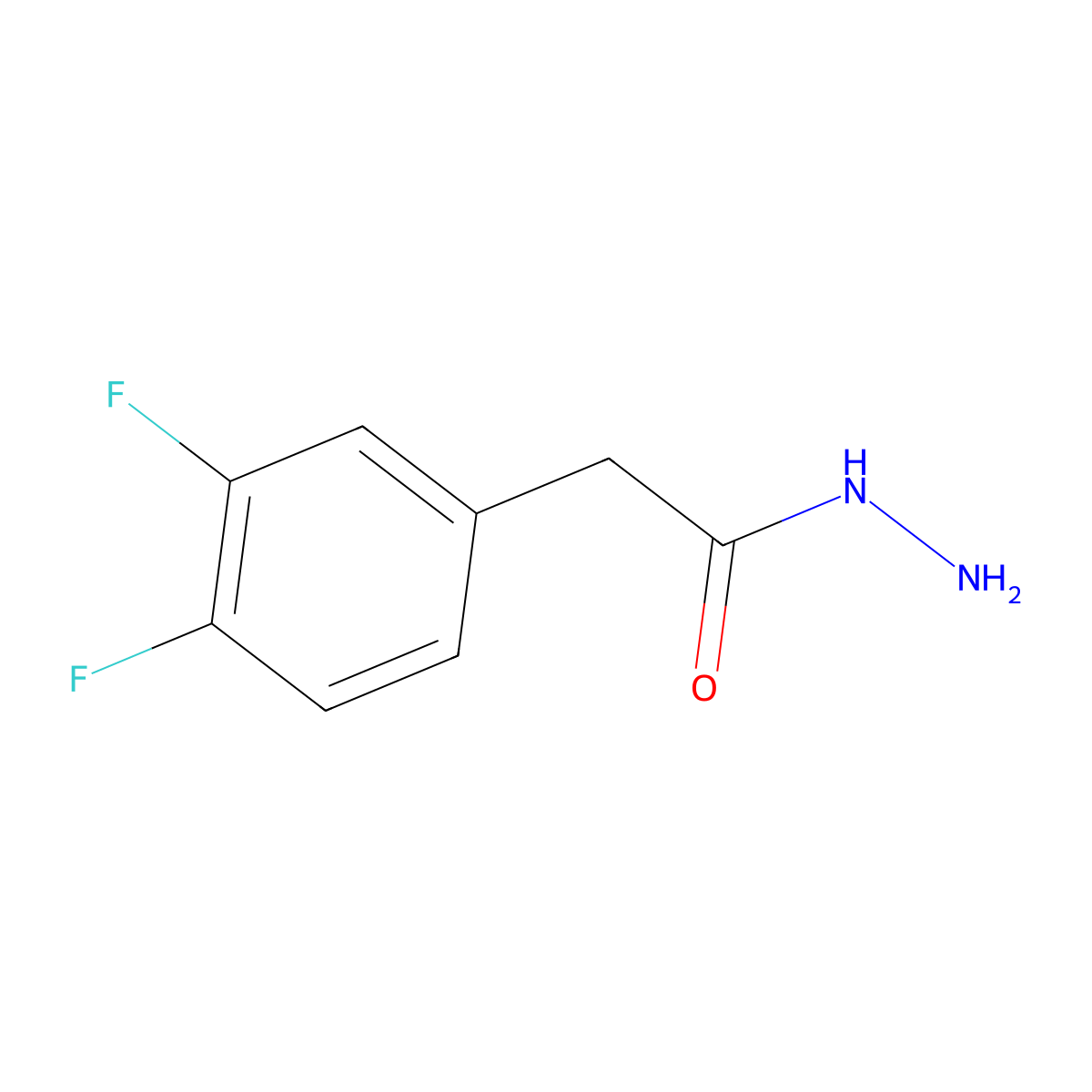 2-(3,4-Difluorophenyl)acetohydrazide molecular structure, CAS 797784-35-1