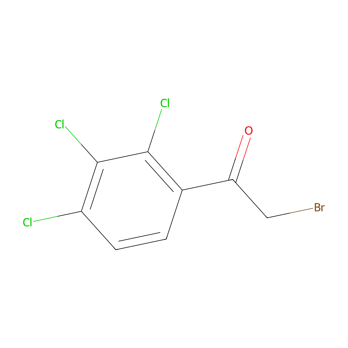 2-Bromo-1-(2,3,4-trichlorophenyl)ethanone molecular structure, CAS 79779-66-1