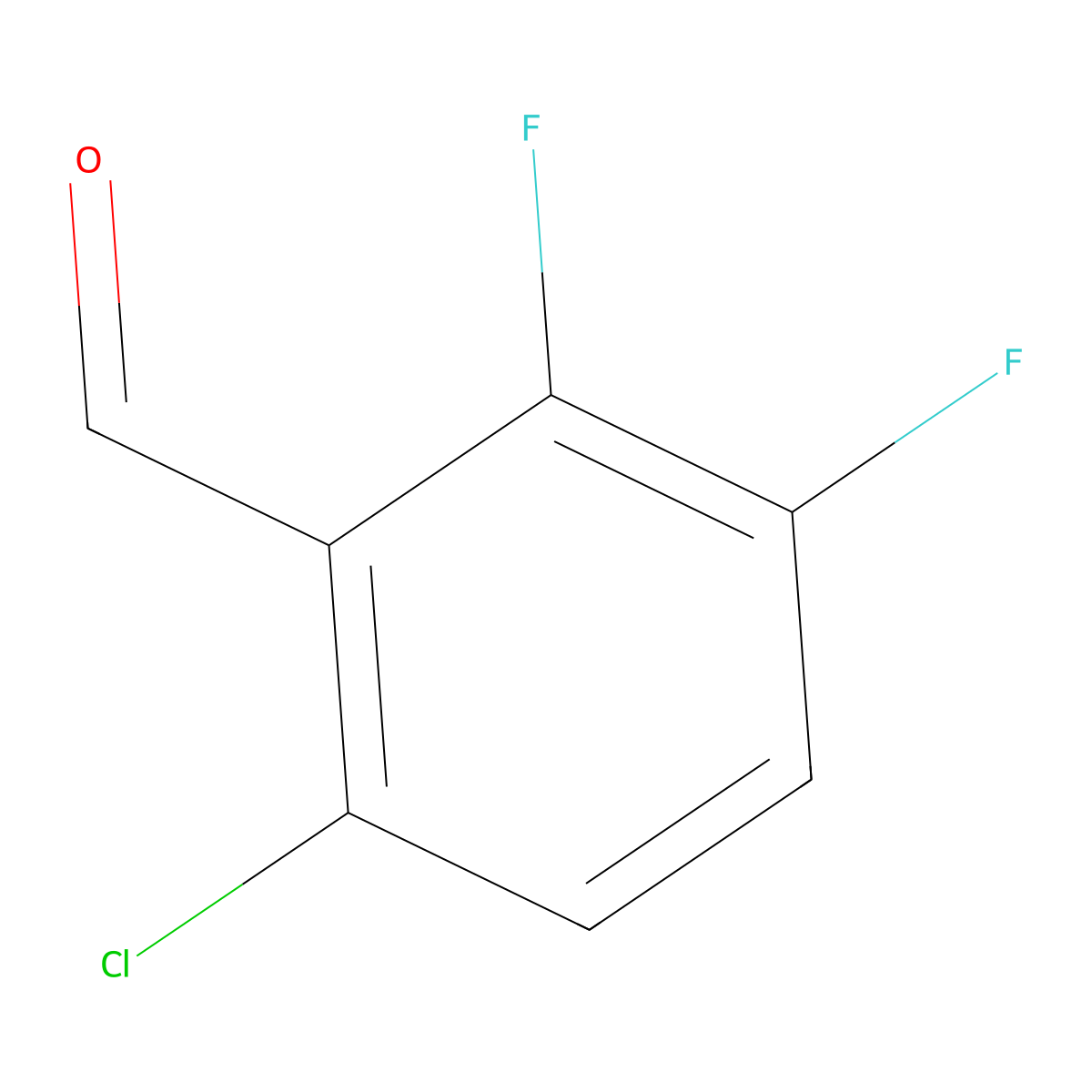 6-Chloro-2,3-difluorobenzaldehyde molecular structure, CAS 797791-33-4