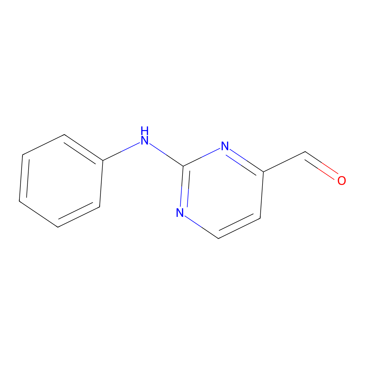2-Anilinopyrimidine-4-carbaldehyde molecular structure, CAS 797793-40-9
