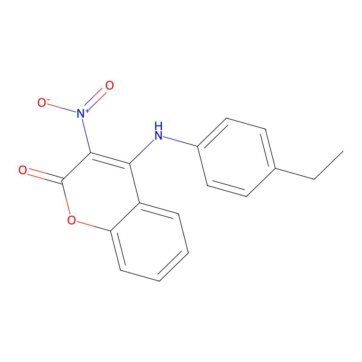 4-(4-Ethylanilino)-3-nitrochromen-2-one molecular structure, CAS 797796-07-7